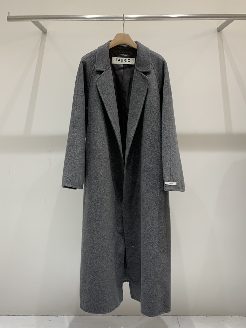 FABRIC東大門㊣實拍女裝新品職業休閑25秋冬中長款大衣插肩袖FABRIC中長款大衣圖色2