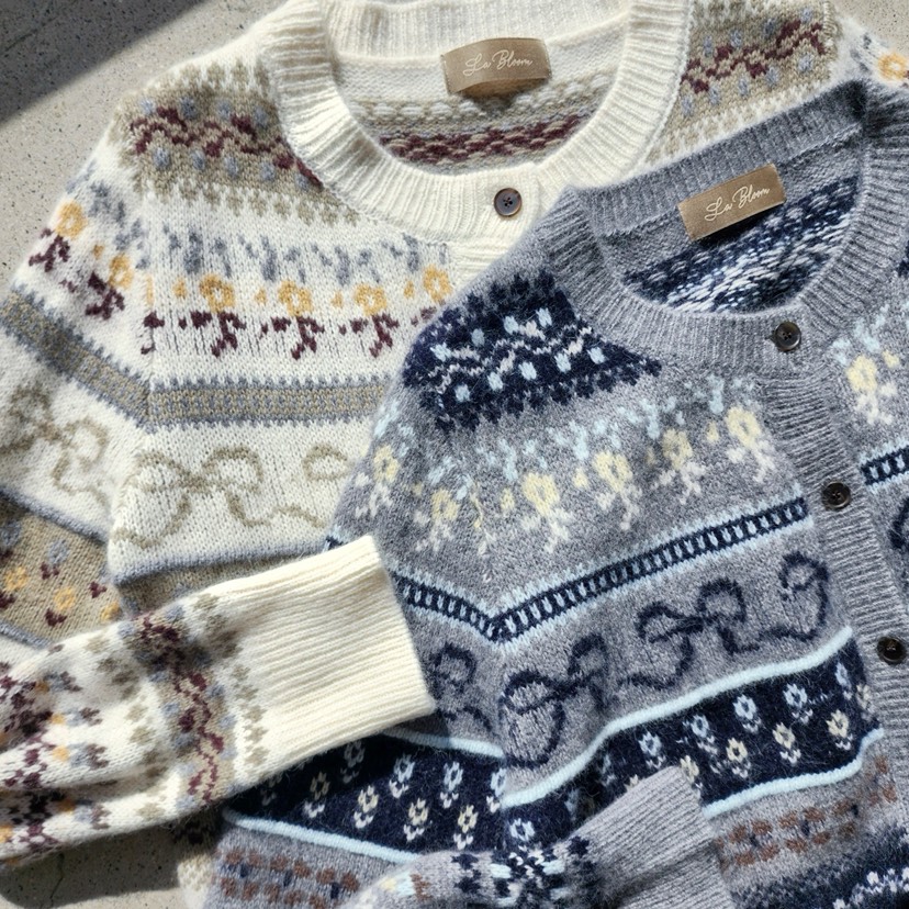 LA BLOOM東大門㊣直郵女士新款時尚推薦人氣職業針織衫開衫La Bloom針織衫