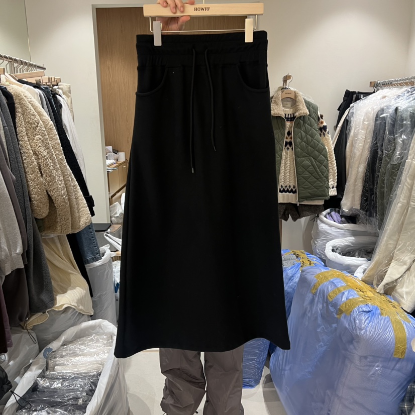 HOWFF韓國代購㊣女裝新品真品25秋冬休閑人氣時尚職業熱賣長裙HOWFF長裙圖色1