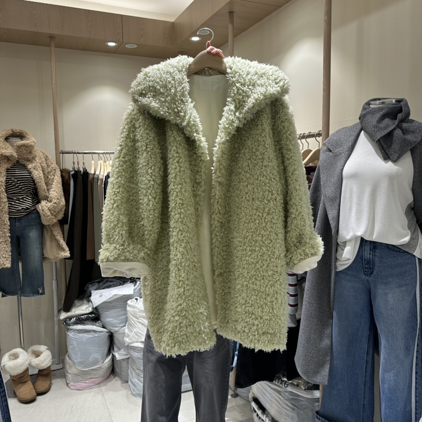 VINTAGE VIBE韓國代購㊣女裝新款25秋冬熱賣職業中長款大衣VINTAGE VIBE中長款大衣圖色2