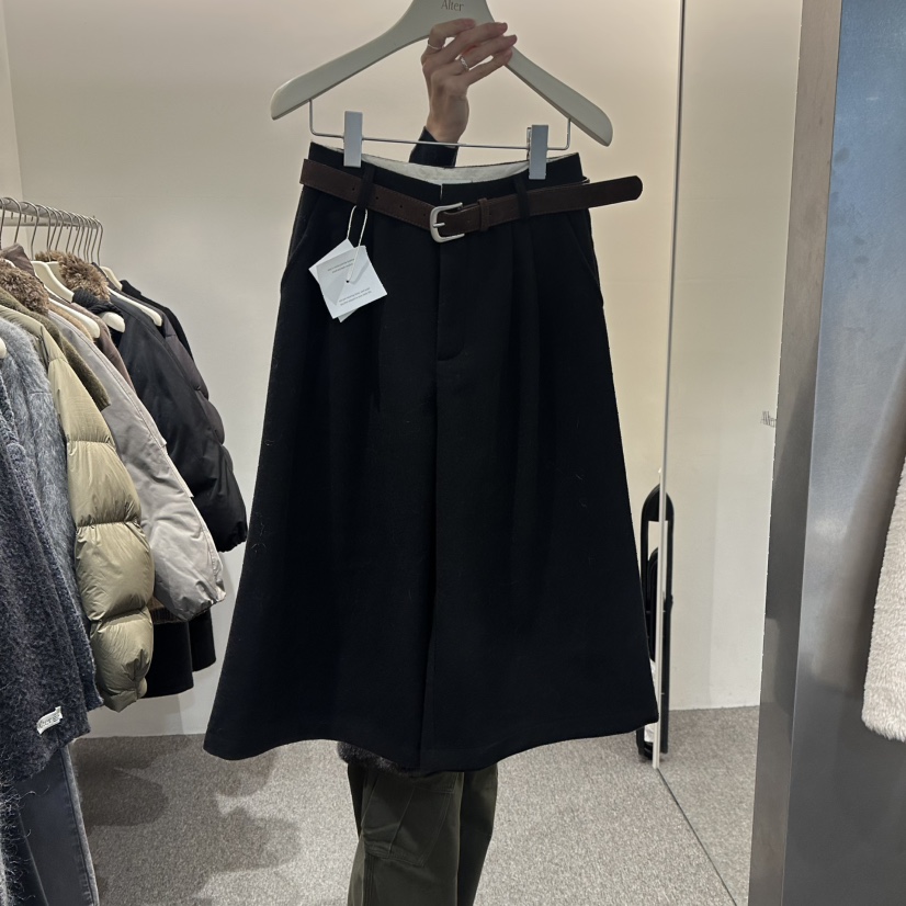 ALTER東大門㊣實拍女裝新款真品職業25秋冬休閑短褲不含腰帶Alter短褲圖色2