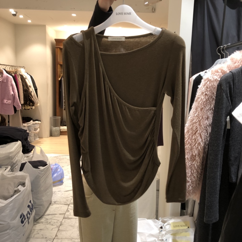 LOVE SOME東大門㊣代購女士新款人氣25秋冬真品時尚長袖T恤LOVE SOME長袖T恤圖色2