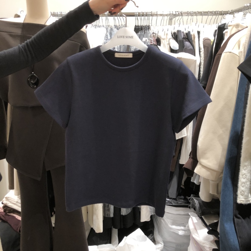 LOVE SOME韓國直郵㊣女裝新款熱賣休閑25秋冬推薦時尚人氣T恤LOVE SOMET恤圖色2