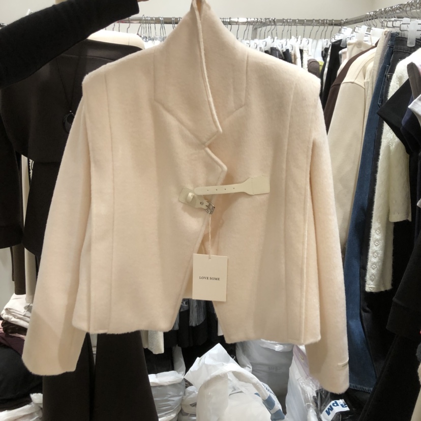LOVE SOME東大門㊣直郵女裝新款推薦時尚休閑職業夾克羊毛LOVE SOME夾克圖色1