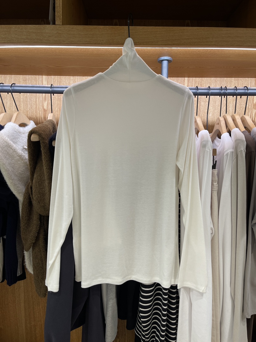 HI YANN韓國代購㊣女裝新品人氣真品25秋冬長袖T恤天絲纖維HI YANN長袖T恤圖色2