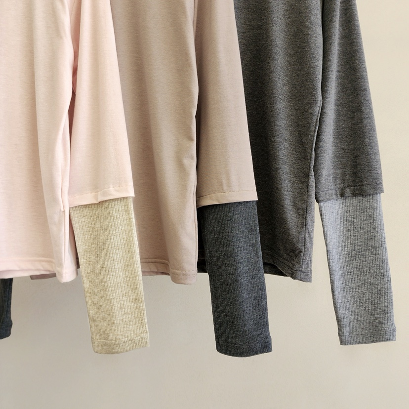 LA BLOOM韓國直郵㊣女裝新款熱賣職業真品人氣長袖T恤假兩件La Bloom長袖T恤