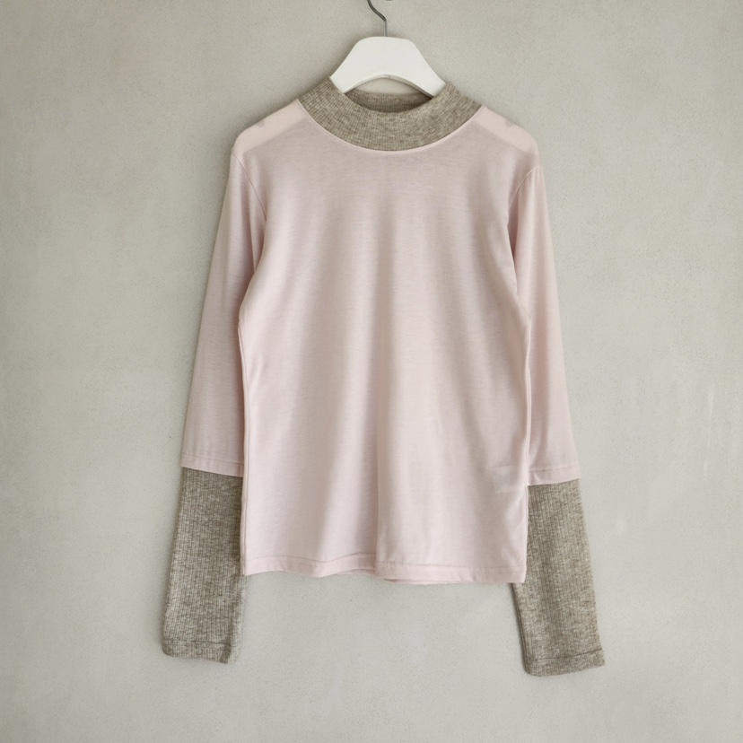 LA BLOOM韓國直郵㊣女裝新款熱賣職業真品人氣長袖T恤假兩件La Bloom長袖T恤圖色1