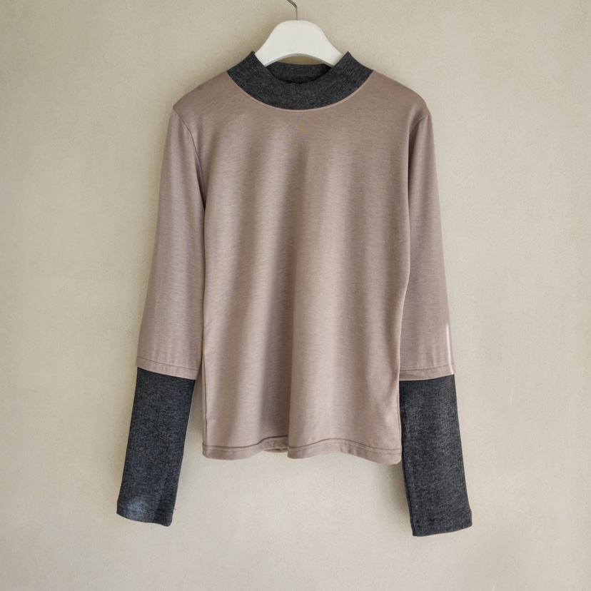 LA BLOOM韓國直郵㊣女裝新款熱賣職業真品人氣長袖T恤假兩件La Bloom長袖T恤圖色2