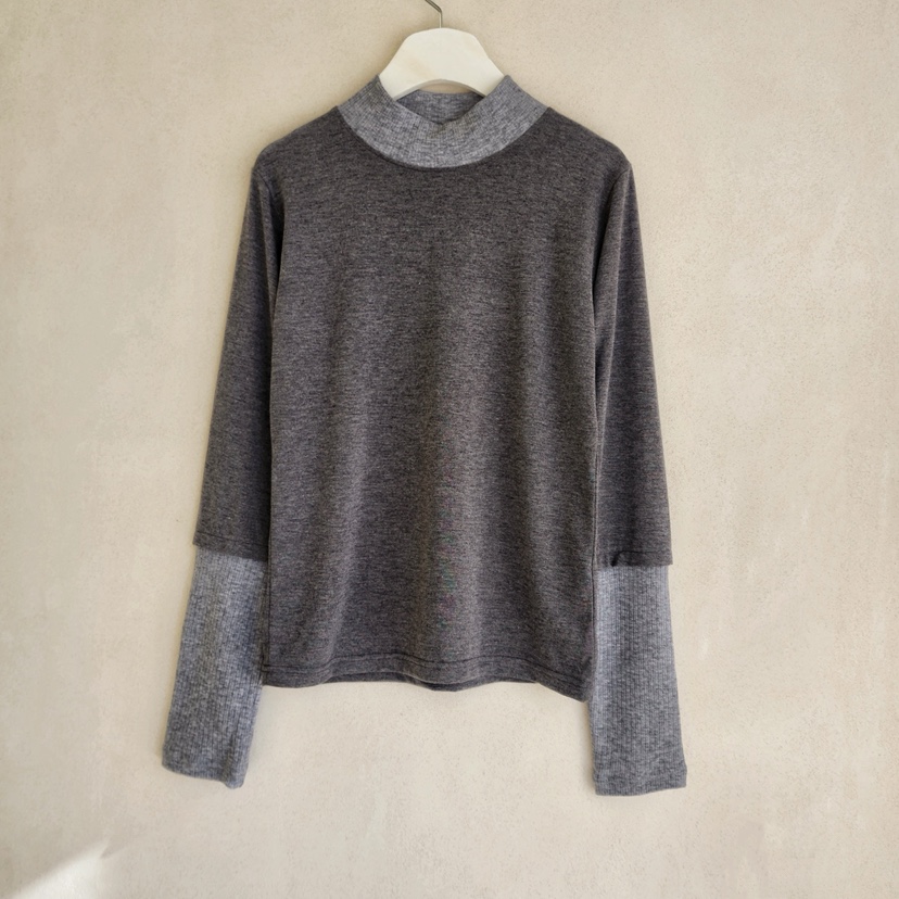 LA BLOOM韓國直郵㊣女裝新款熱賣職業真品人氣長袖T恤假兩件La Bloom長袖T恤圖色3