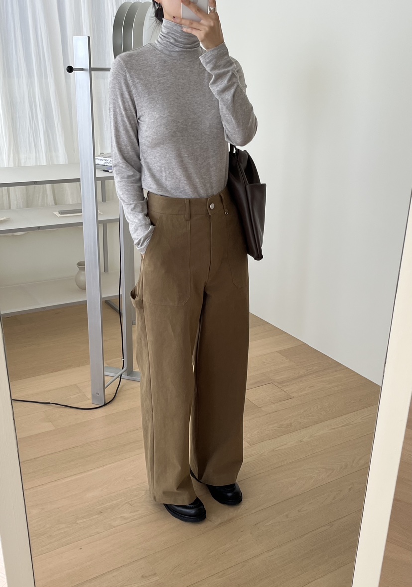 NYLON東大門㊣代購女士新款職業25秋冬時尚熱賣休閑褲加絨羊毛NYLON休閑褲