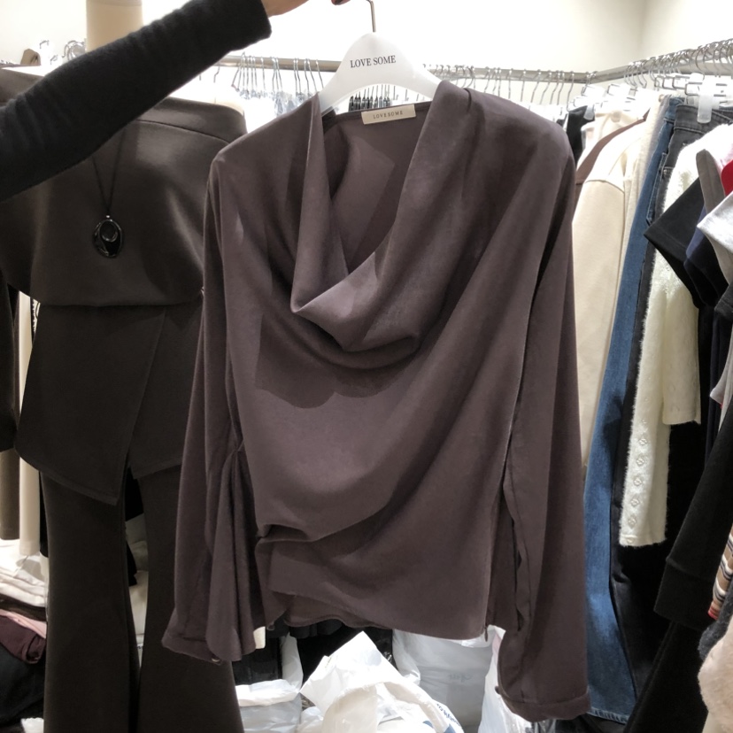 LOVE SOME東大門㊣實拍女士新品時尚職業25秋冬襯衫蕾絲衫LOVE SOME襯衫/蕾絲衫圖色2