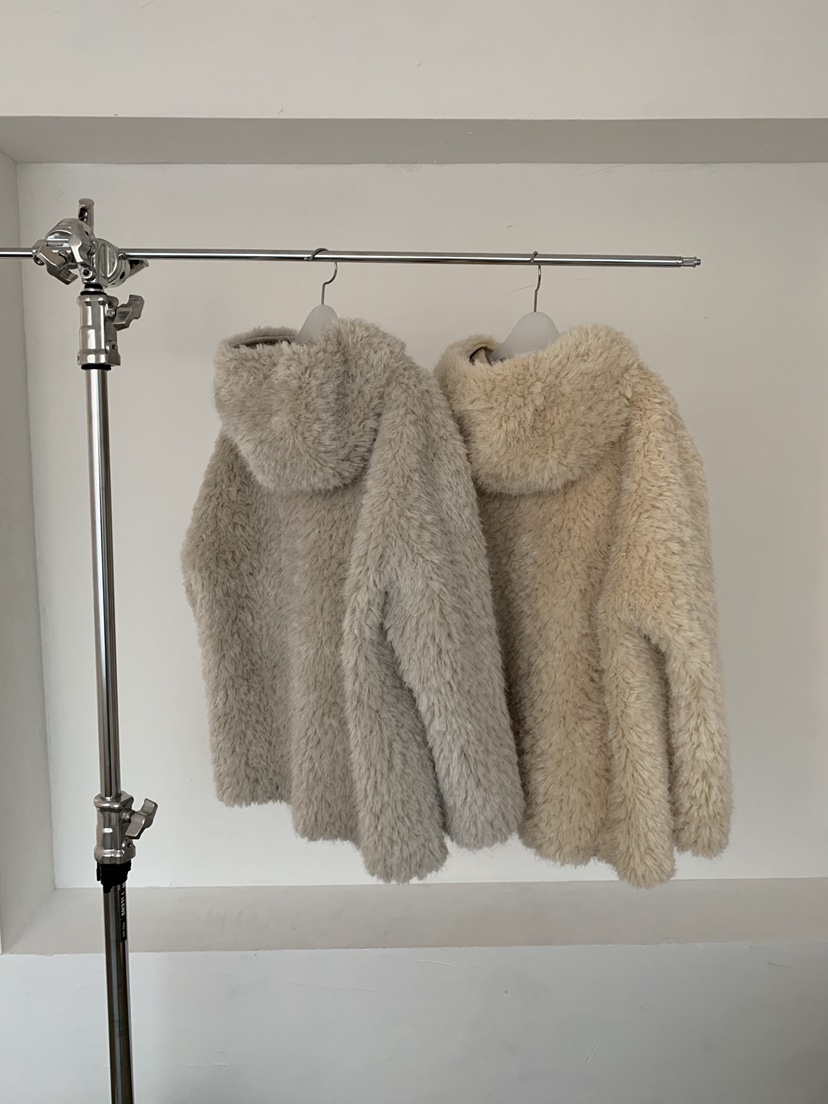 RIVER RAIN東大門㊣直郵女裝新款職業休閑25秋冬短款大衣皮草RIVER RAIN短款大衣