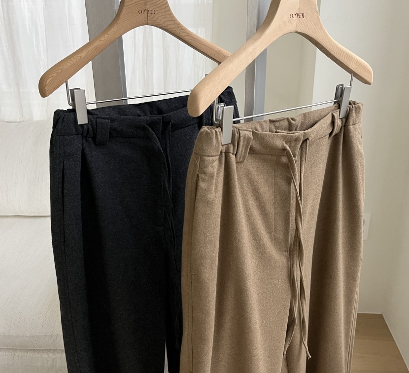 NYLON東大門㊣實拍女裝新品推薦25秋冬休閑職業時尚休閑褲羊毛NYLON休閑褲