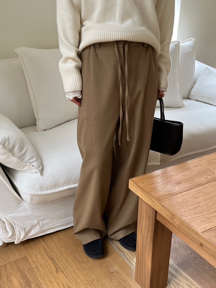 NYLON東大門㊣實拍女裝新品推薦25秋冬休閑職業時尚休閑褲羊毛NYLON休閑褲