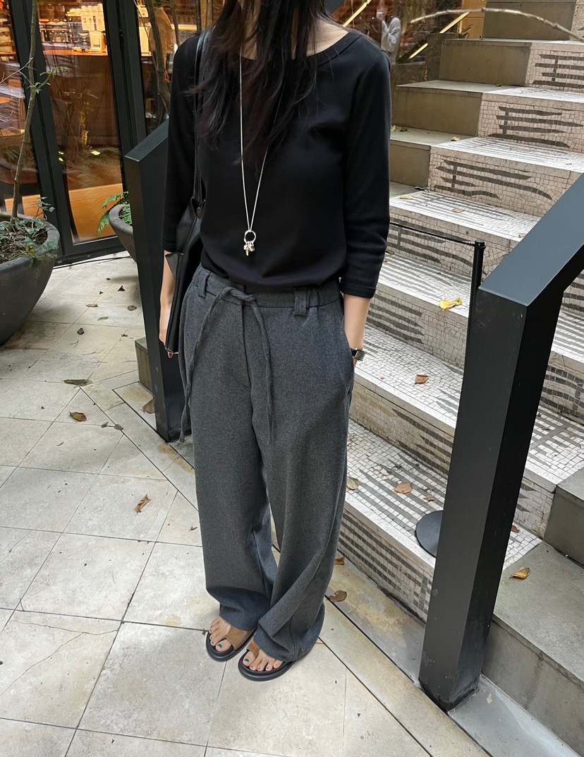 NYLON東大門㊣實拍女裝新品推薦25秋冬休閑職業時尚休閑褲羊毛NYLON休閑褲