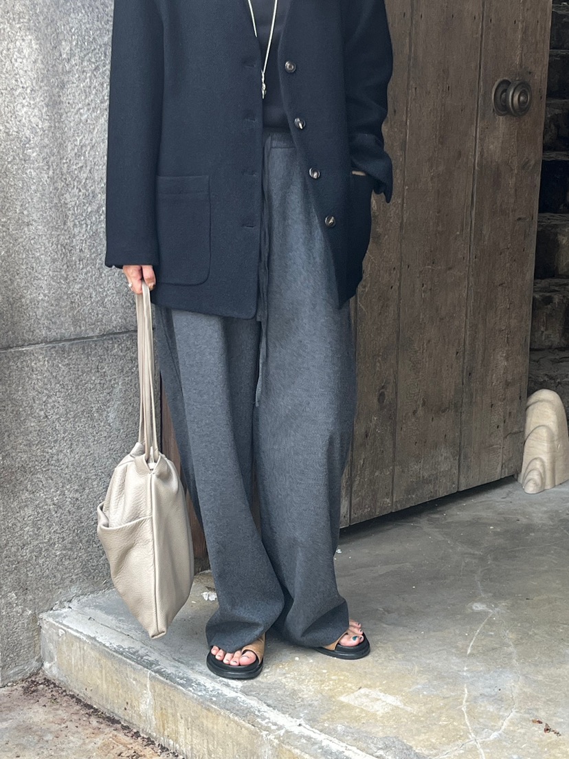 NYLON東大門㊣實拍女裝新品推薦25秋冬休閑職業時尚休閑褲羊毛NYLON休閑褲