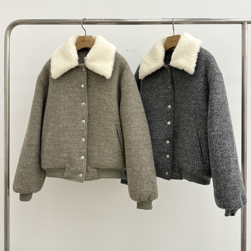 ADELINE東大門㊣實拍女士新品職業真品時尚熱賣休閑夾克羊毛ADELINE夾克