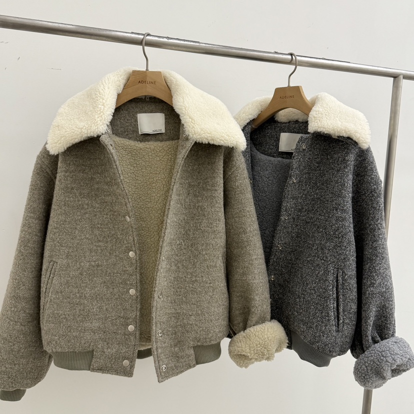 ADELINE東大門㊣實拍女士新品職業真品時尚熱賣休閑夾克羊毛ADELINE夾克