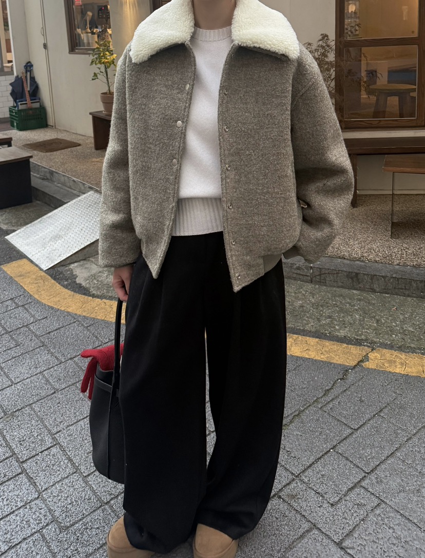 ADELINE東大門㊣實拍女士新品職業真品時尚熱賣休閑夾克羊毛ADELINE夾克