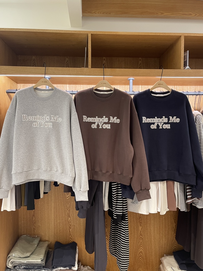 HI YANN韓國直郵㊣女士新款休閑熱賣真品職業衛衣加絨刺繡HI YANN衛衣