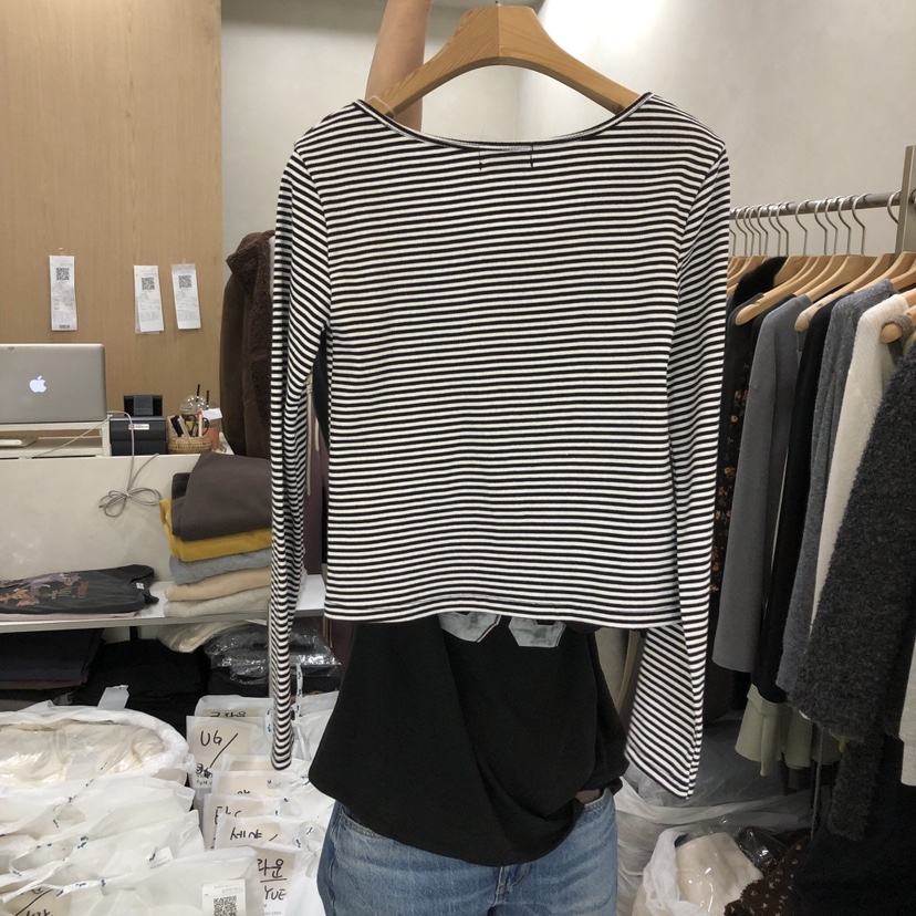 VILLABUTTON韓國直郵㊣女士新款真品職業時尚25秋冬長袖T恤VILLABUTTON長袖T恤