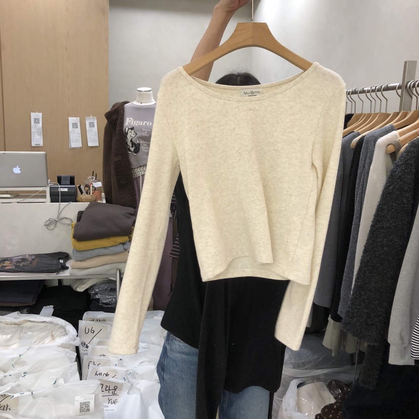 VILLABUTTON東大門㊣直郵女裝新品真品人氣休閑25秋冬長袖T恤VILLABUTTON長袖T恤圖色2