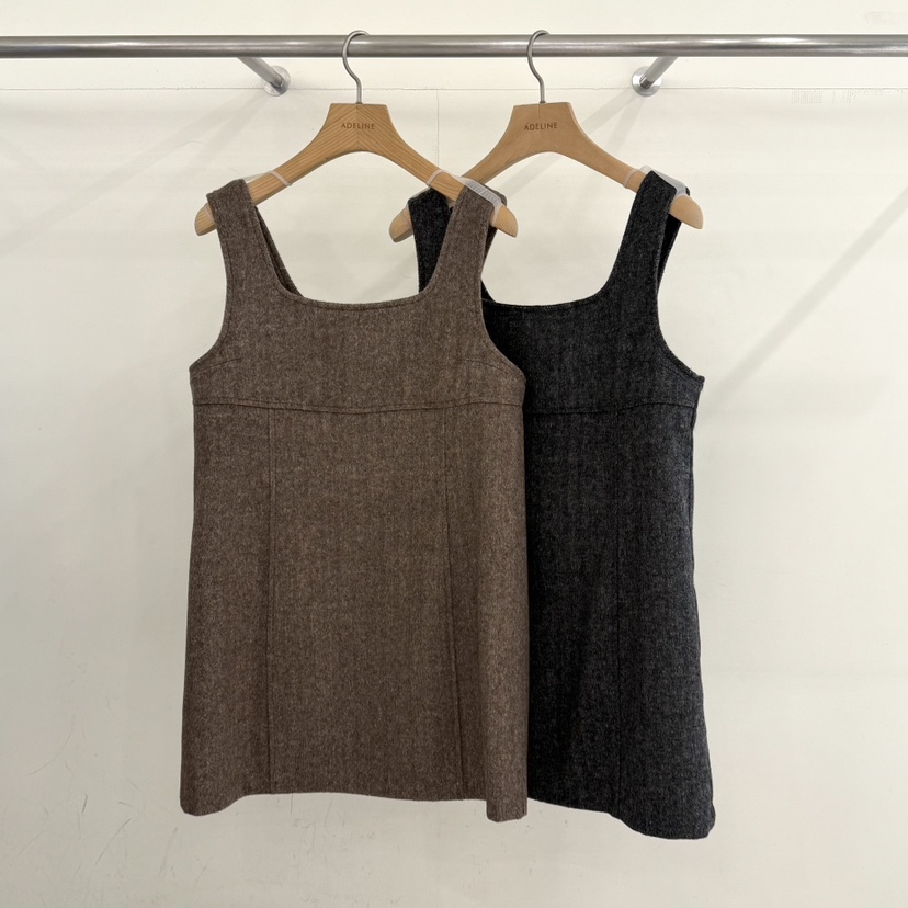 ADELINE東大門㊣實拍女士新品熱賣職業時尚25秋冬連衣裙羊毛ADELINE連衣裙