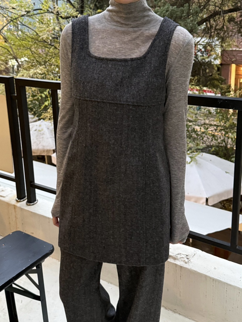 ADELINE東大門㊣實拍女士新品熱賣職業時尚25秋冬連衣裙羊毛ADELINE連衣裙