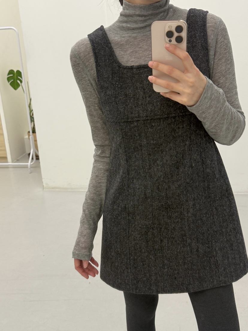 ADELINE東大門㊣實拍女士新品熱賣職業時尚25秋冬連衣裙羊毛ADELINE連衣裙