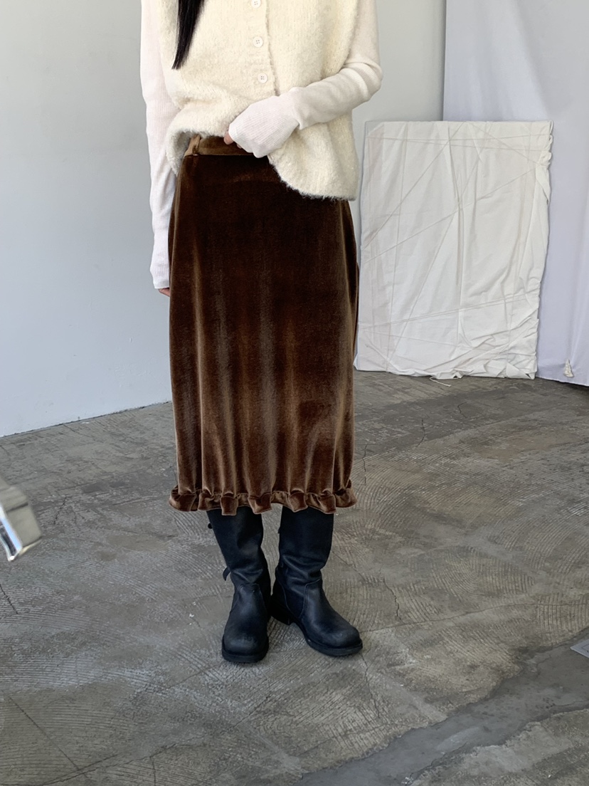 RIVER RAIN韓國直郵㊣女士新品時尚25秋冬推薦半身裙中短裙RIVER RAIN半身裙/中短裙