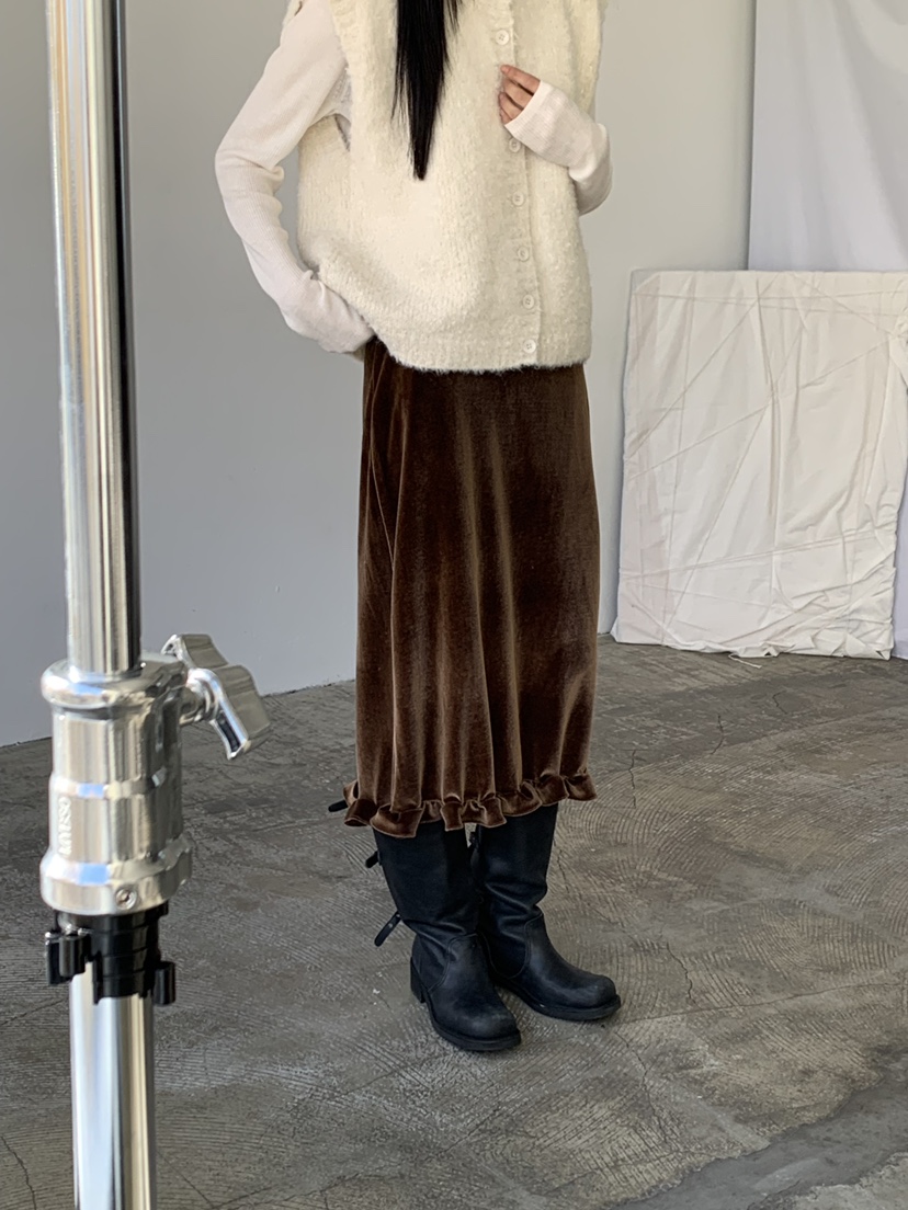 RIVER RAIN韓國直郵㊣女士新品時尚25秋冬推薦半身裙中短裙RIVER RAIN半身裙/中短裙