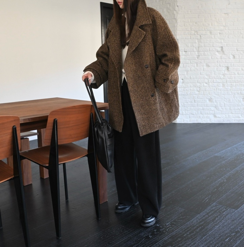 NYLON韓國直郵㊣女士新款熱賣人氣職業真品推薦時尚中長款大衣NYLON中長款大衣