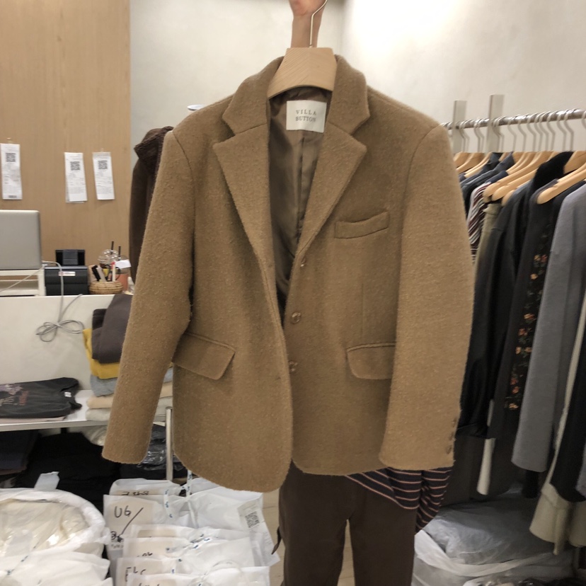 VILLABUTTON東大門㊣代購女士新款休閑人氣熱賣職業短款大衣VILLABUTTON短款大衣圖色2