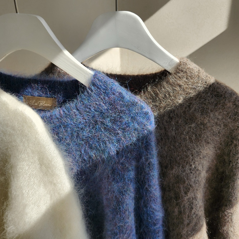 LA BLOOM韓國代購㊣女士新品人氣休閑真品25秋冬針織衫馬海毛La Bloom針織衫