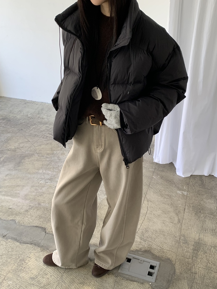 RIVER RAIN韓國代購㊣女士新款時尚真品25秋冬人氣短款羽絨服RIVER RAIN短款羽絨服