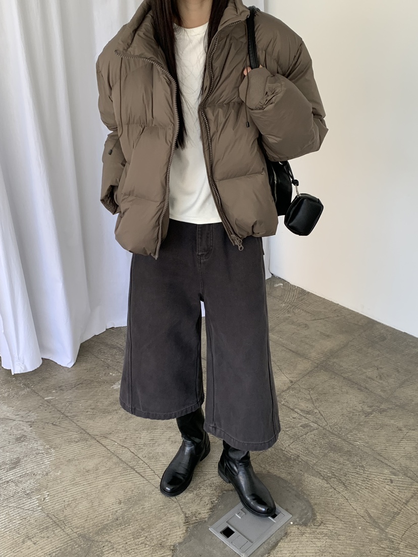 RIVER RAIN韓國代購㊣女士新款時尚真品25秋冬人氣短款羽絨服RIVER RAIN短款羽絨服