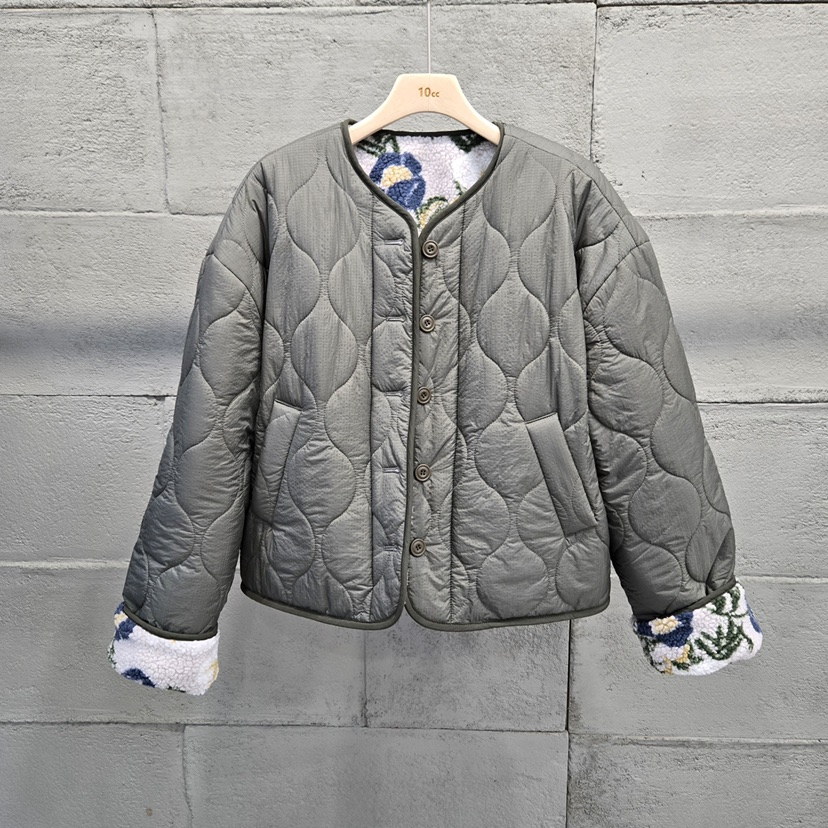 10CC東大門㊣直郵女裝新款職業時尚真品人氣短款棉服里外穿10CC短款棉服圖色1