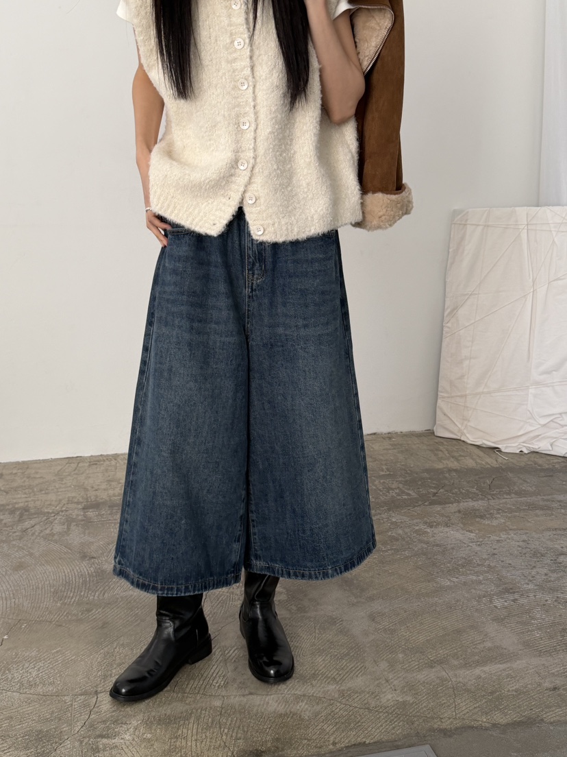 RIVER RAIN東大門㊣實拍女裝新品休閑推薦25秋冬牛仔褲加絨RIVER RAIN牛仔褲