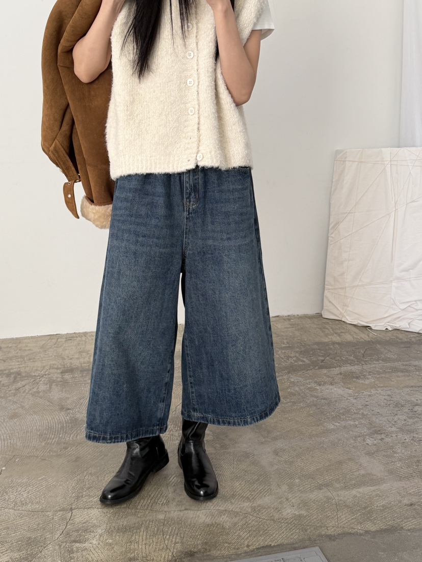 RIVER RAIN東大門㊣實拍女裝新品休閑推薦25秋冬牛仔褲加絨RIVER RAIN牛仔褲