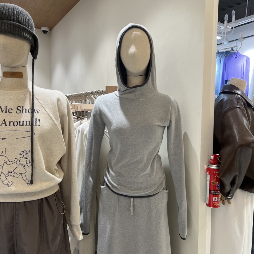 HOWFF東大門㊣直郵女裝新品休閑職業時尚25秋冬長袖T恤連帽衫HOWFF長袖T恤圖色1