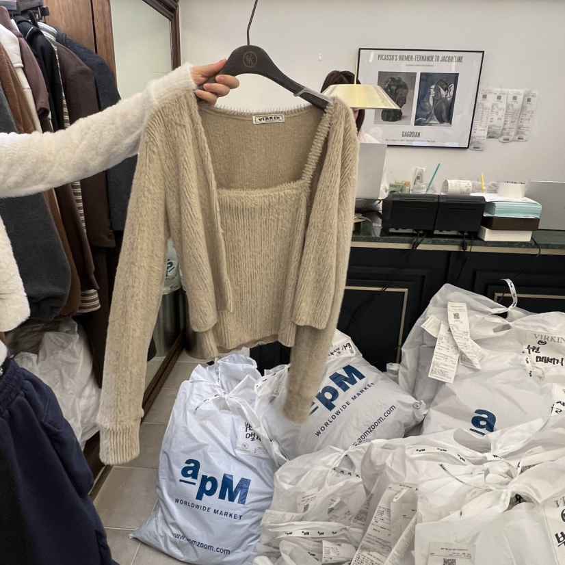 VIRKIN韓國代購㊣女裝新品人氣推薦休閑真品25秋冬熱賣套裝VIRKIN套裝圖色2