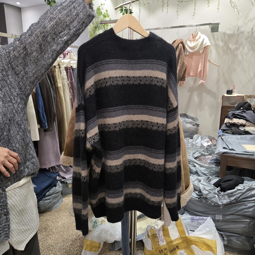 LA BLOOM東大門㊣直郵女士新款人氣推薦時尚休閑針織衫浣熊La Bloom針織衫