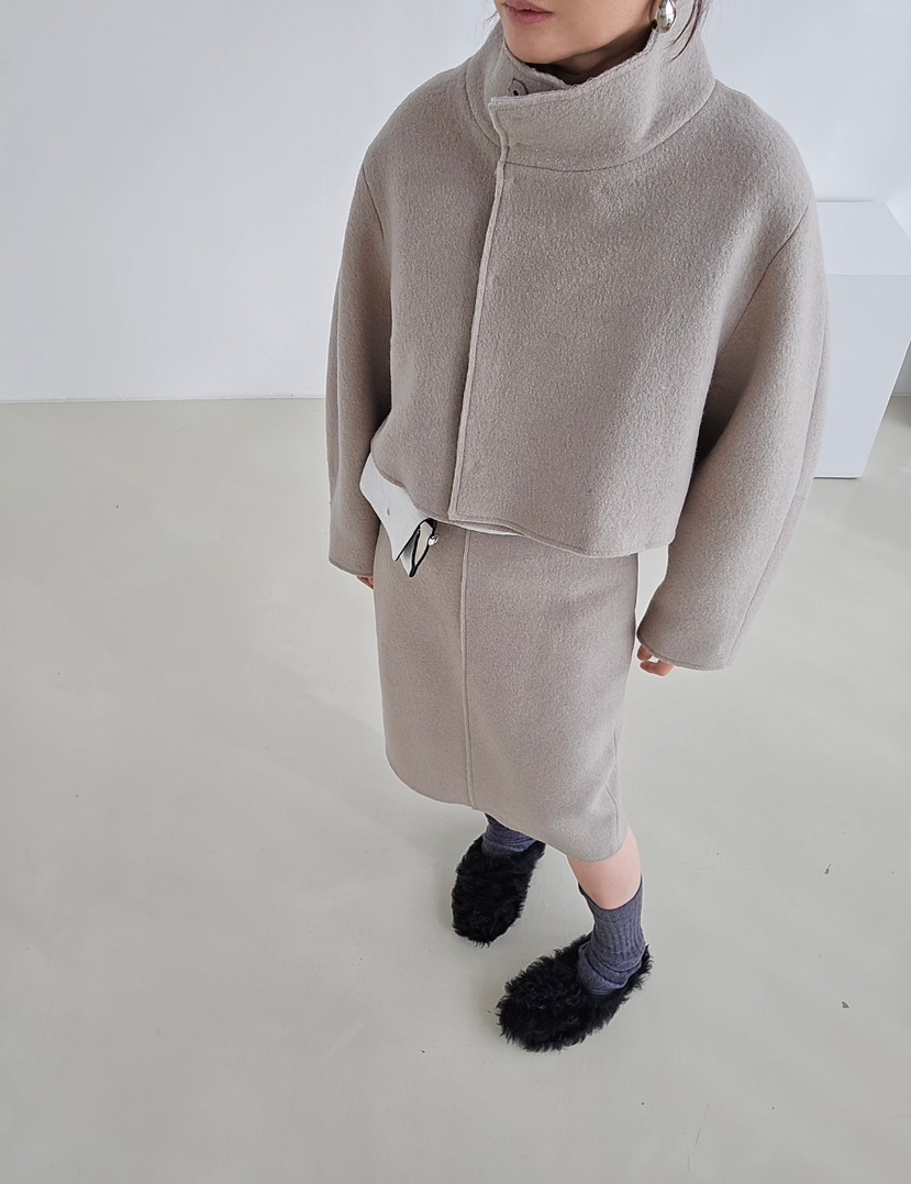 J SHOP韓國直郵㊣女士新品休閑熱賣人氣時尚半身裙中短裙羊毛J_SHOP半身裙/中短裙