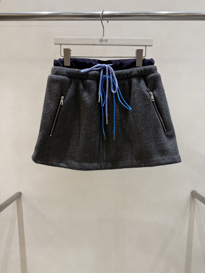 FEFFER韓國代購㊣女裝新款熱賣25秋冬真品推薦人氣裙褲抓絨FEFFER裙褲圖色2