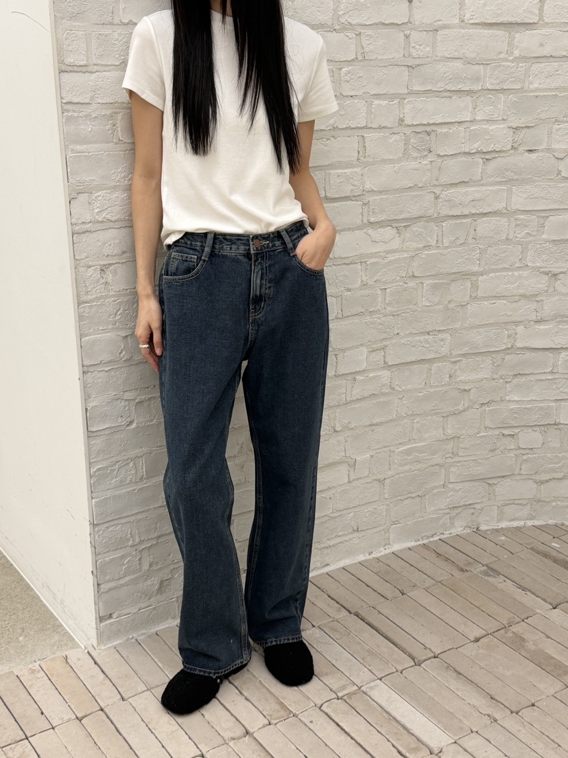 RIVER RAIN韓國代購㊣女裝新品真品推薦25秋冬職業熱賣牛仔褲RIVER RAIN牛仔褲