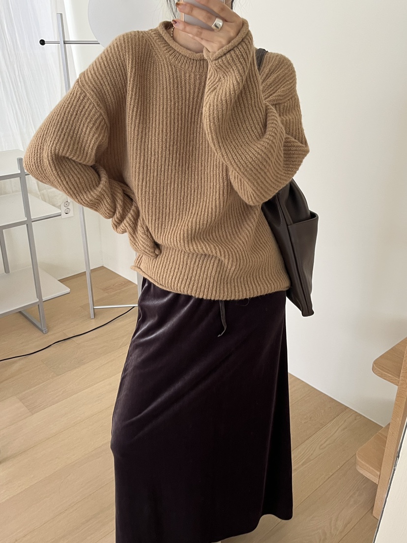 NYLON韓國直郵㊣女士新款熱賣25秋冬真品推薦職業休閑針織衫NYLON針織衫