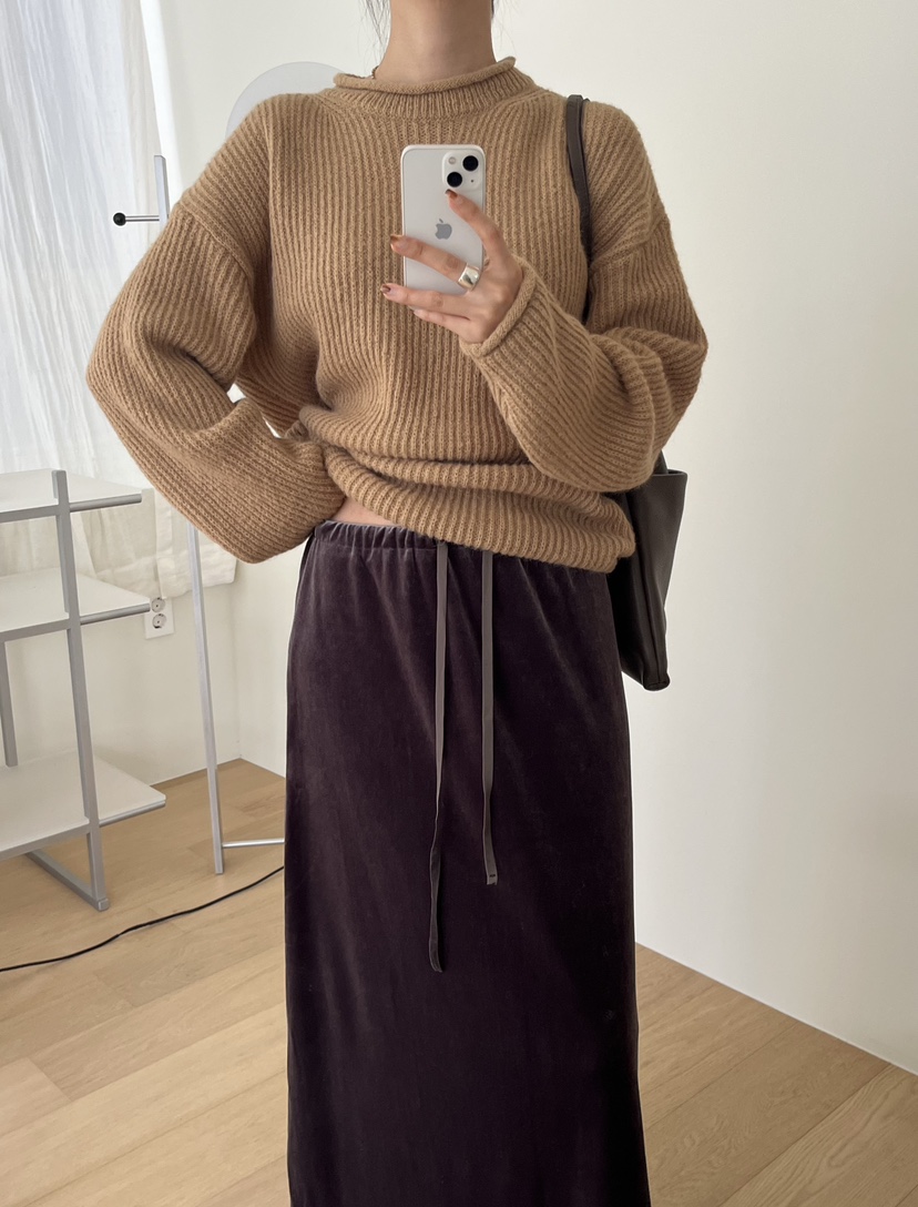 NYLON韓國直郵㊣女士新款熱賣25秋冬真品推薦職業休閑針織衫NYLON針織衫