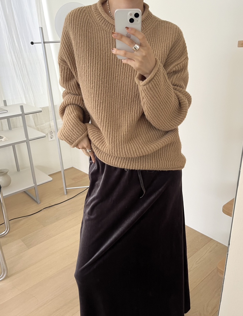 NYLON韓國直郵㊣女士新款熱賣25秋冬真品推薦職業休閑針織衫NYLON針織衫