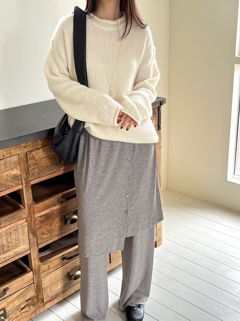 NYLON韓國直郵㊣女士新款熱賣25秋冬真品推薦職業休閑針織衫NYLON針織衫