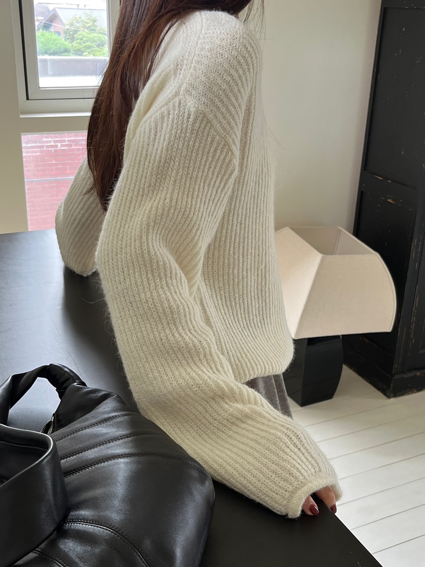 NYLON韓國直郵㊣女士新款熱賣25秋冬真品推薦職業休閑針織衫NYLON針織衫